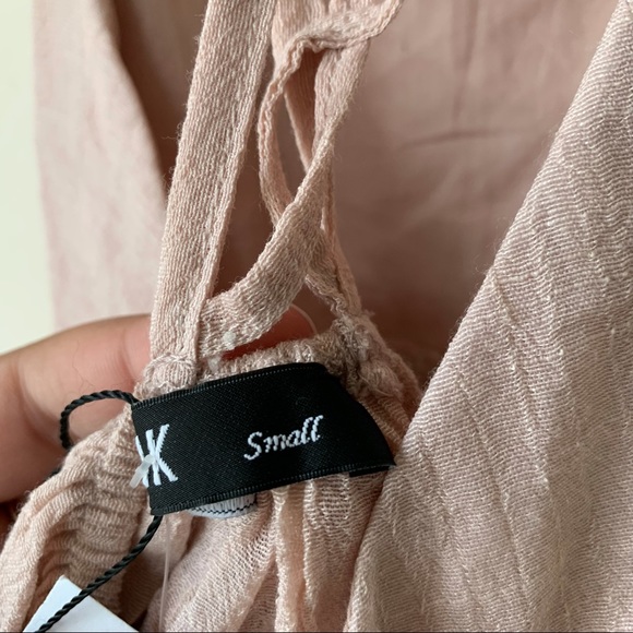 Lunik NWT Blush Pink Strappy Open Back Tank Halter Size Small - Picture 5 of 6